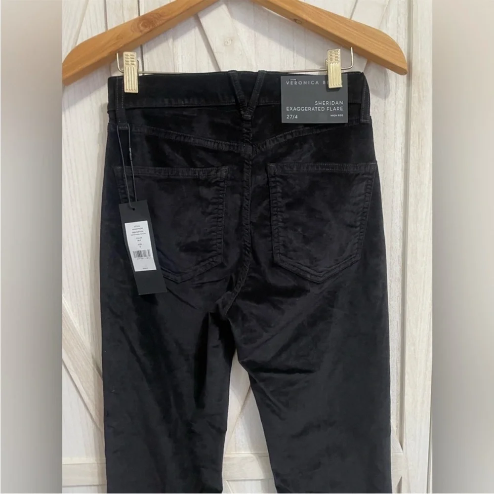 VERONICA beard Sherida Exaggarated Flare Bell Bottom Velvet Pants Jeans 31 - Picture 6 of 12